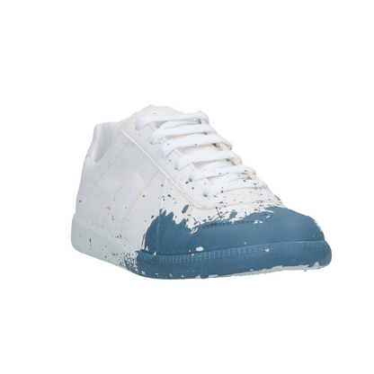 Maison Margiela Paint Splatter Trainers (Blue) (New)