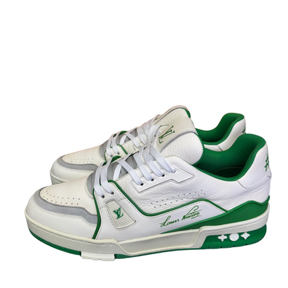 Louis Vuitton Trainer Sneakers (White Green)