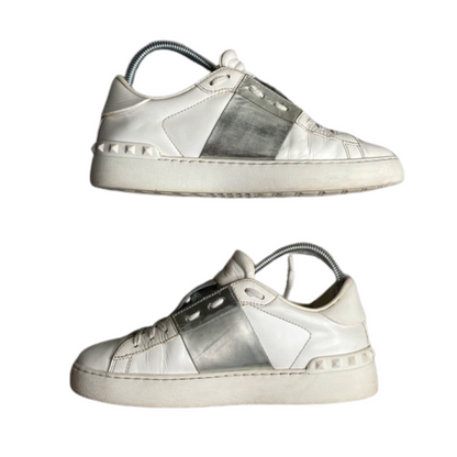 Valentino Garavani Open Sneakers (White Silver) (Womens)