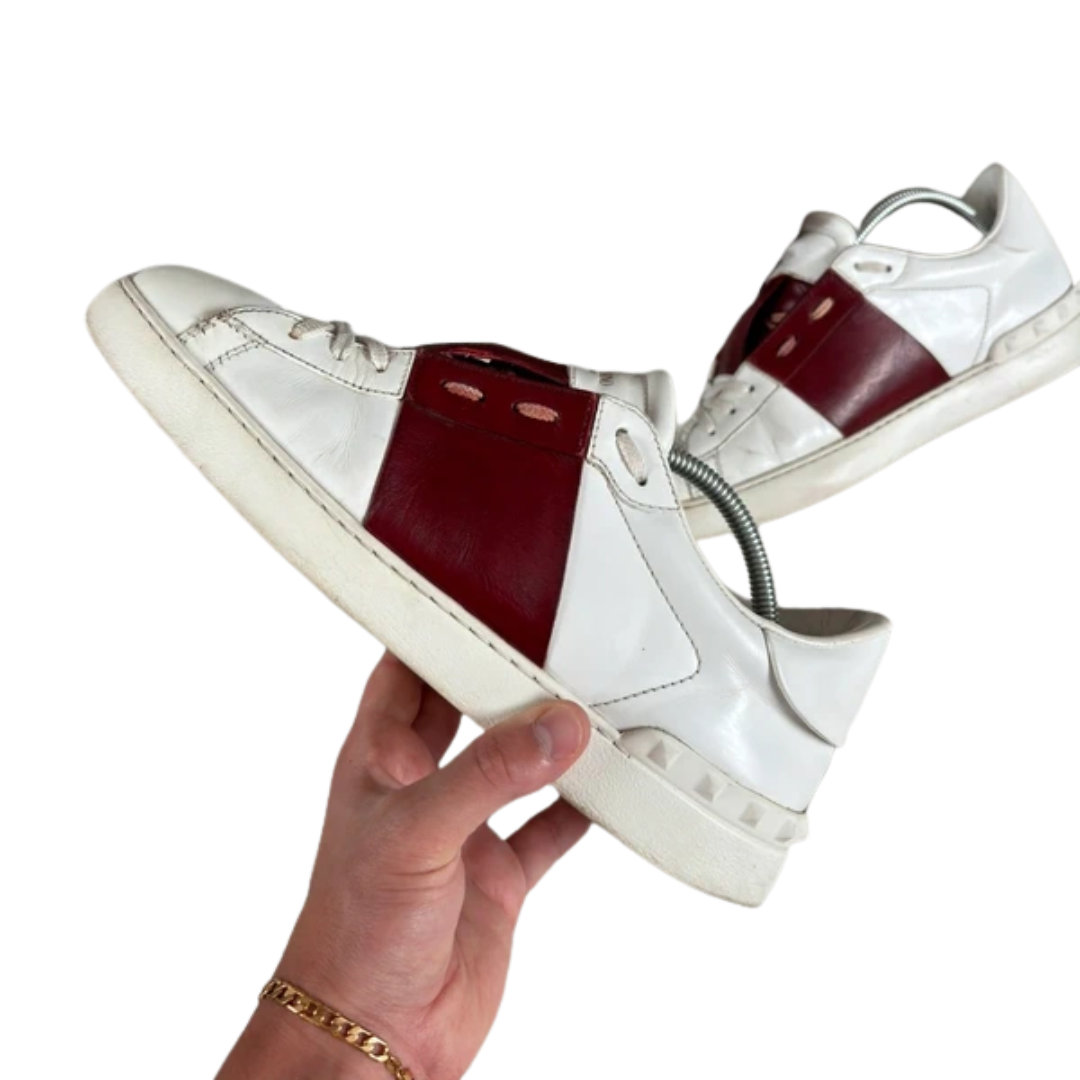 Valentino Garavani Open Sneakers (White Red)
