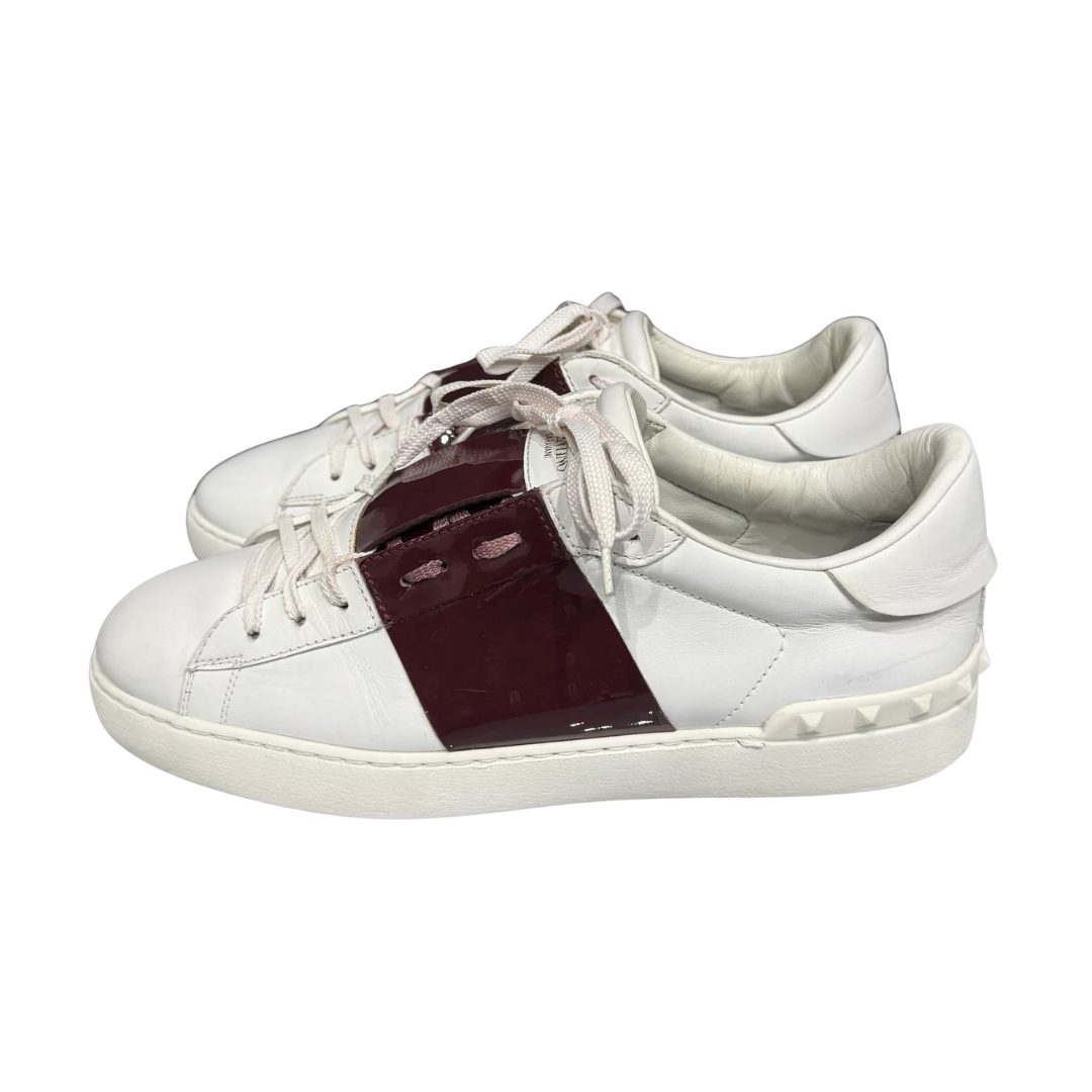 Valentino Garavani Open Sneakers (Patent Burgundy)