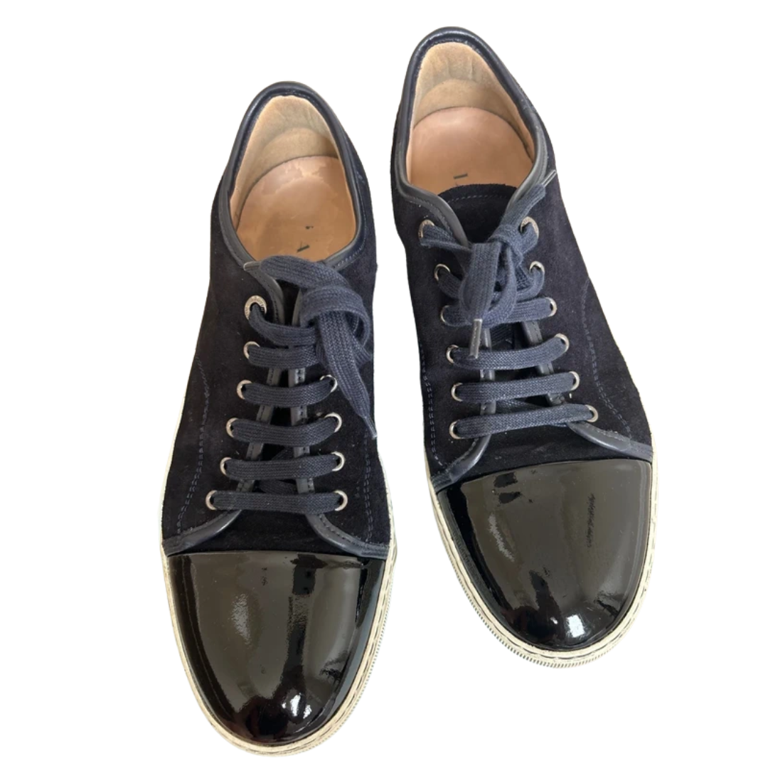 Lanvin Cap Toe Sneakers (Navy)
