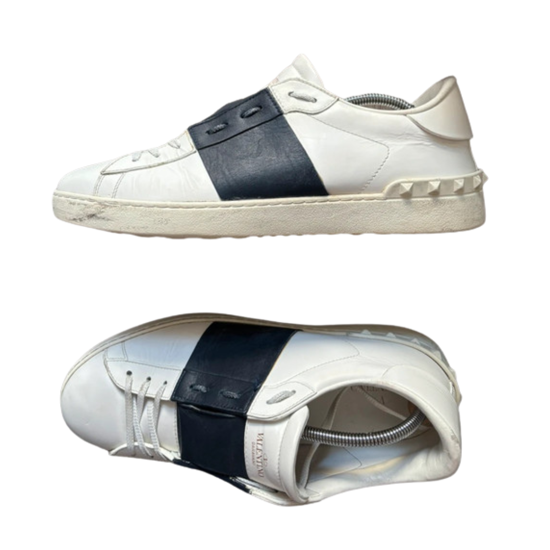 Valentino Garavani Open Sneakers (White Navy)