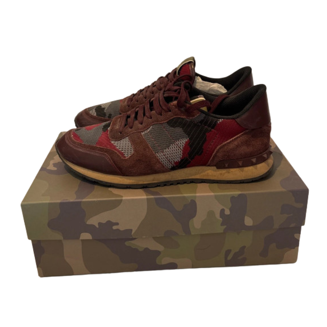 Valentino Garavani Rockrunner Sneakers (Burgundy)