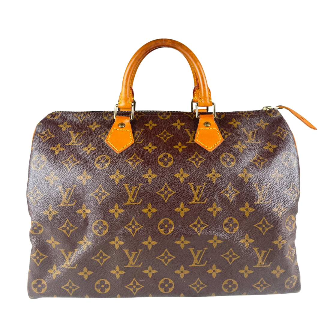 Louis Vuitton Speedy 35 Monogram Handbag (Brown) (Vintage)