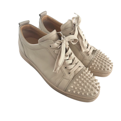Christian Louboutin Louis Junior Spike Sneakers (Cream)