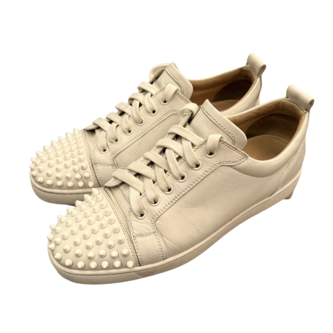 Christian Louboutin Louis Junior Spike Sneakers (White)