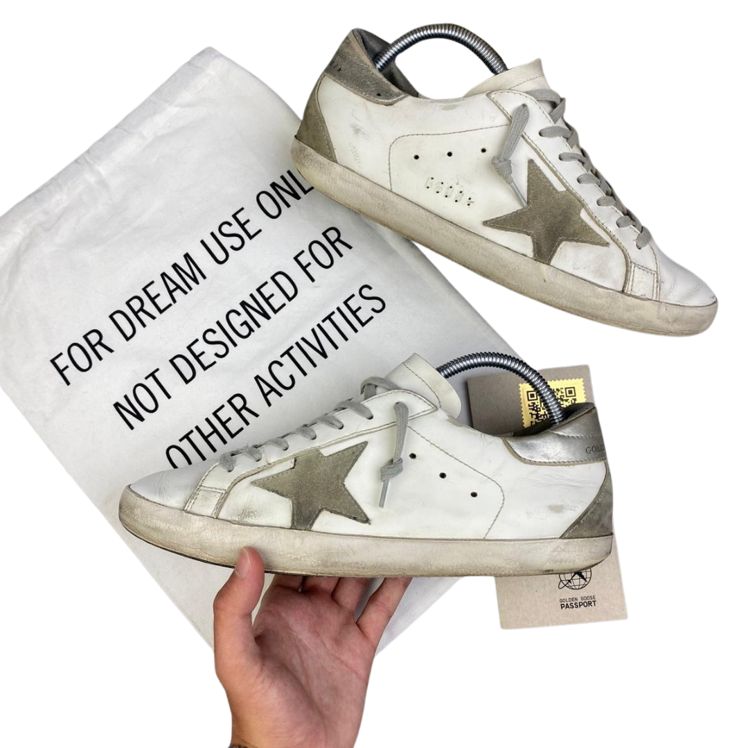 Golden Goose Superstar Sneakers (White Grey)