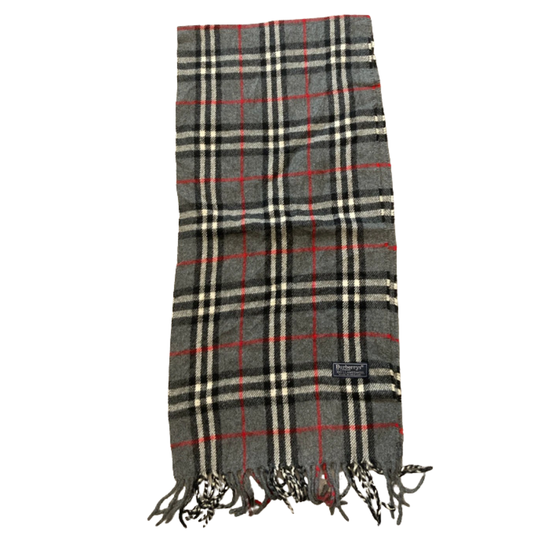 Burberry Scarf (Dark Grey) (Vintage)