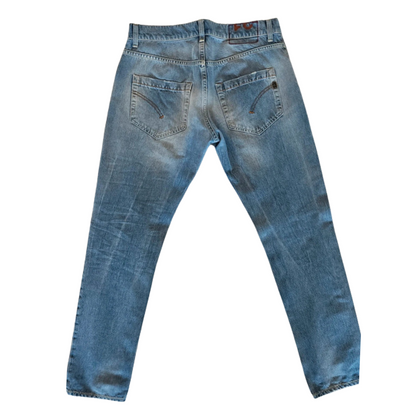 Dondup Mius Distressed Slim Fit Jeans (Blue)
