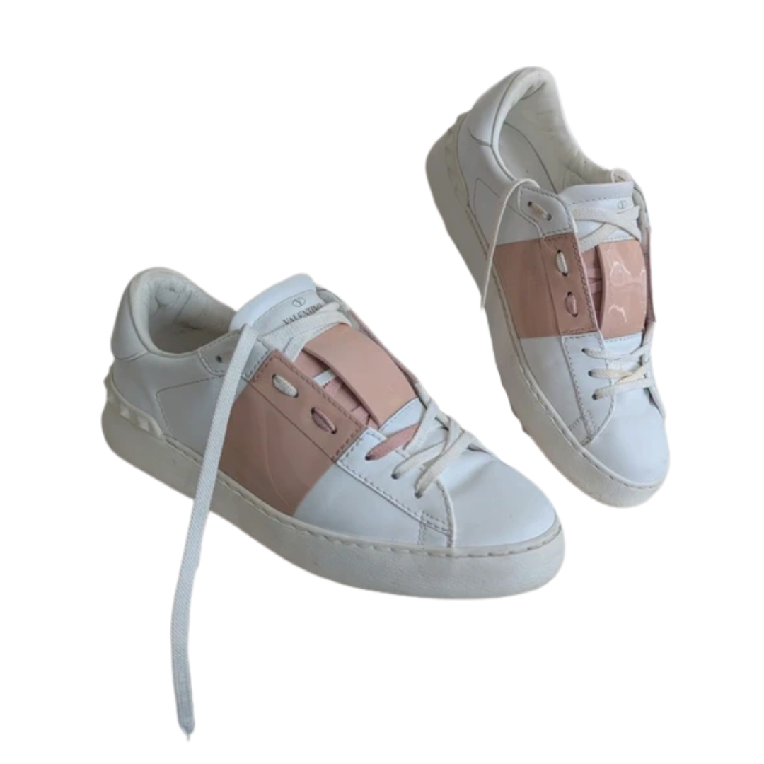 Valentino Garavani Open Sneakers (Patent Pink) (Womens)