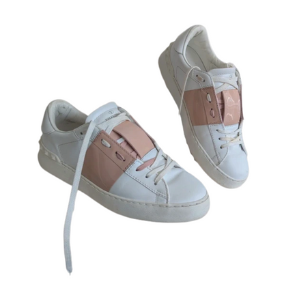 Valentino Garavani Open Sneakers (Patent Pink) (Womens)