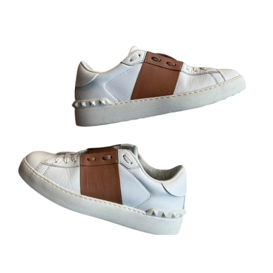 Valentino Garavani Open Sneakers (White Beige) (Womens)