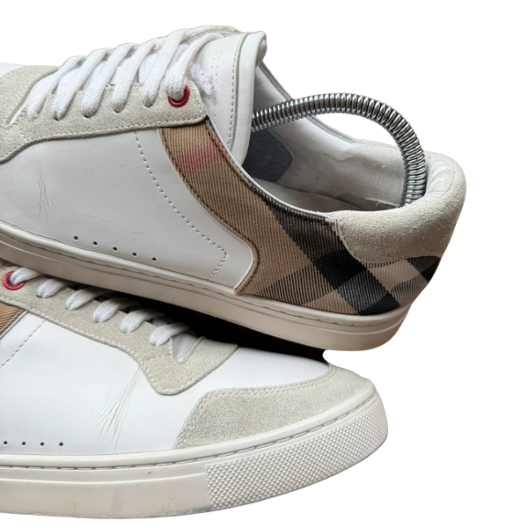 Burberry Checkered Low Sneakers (White)