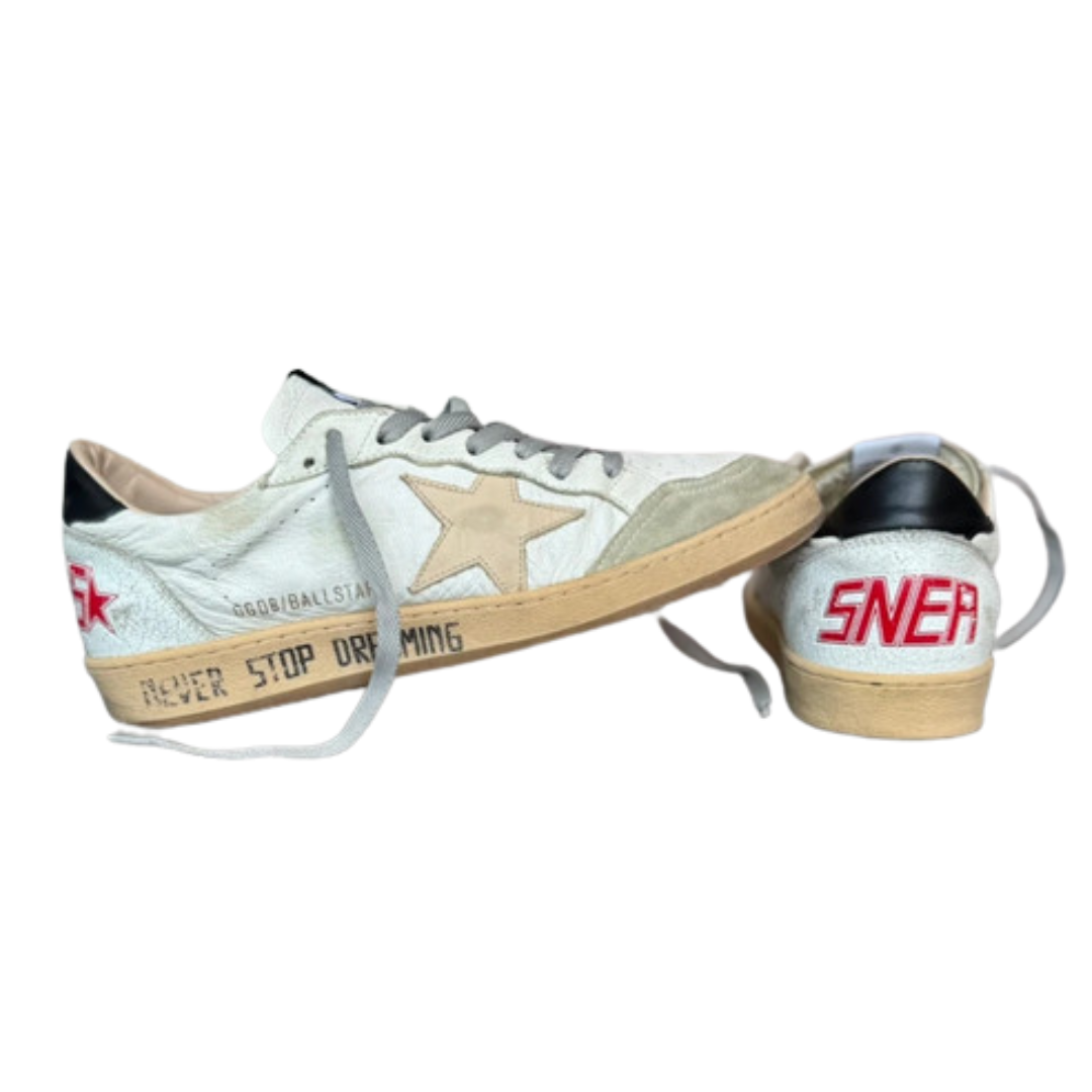 Golden Goose Ballstar Sneakers (White Black)