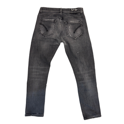 Dondup George Distressed Skinny Fit Jeans (Dark Grey)