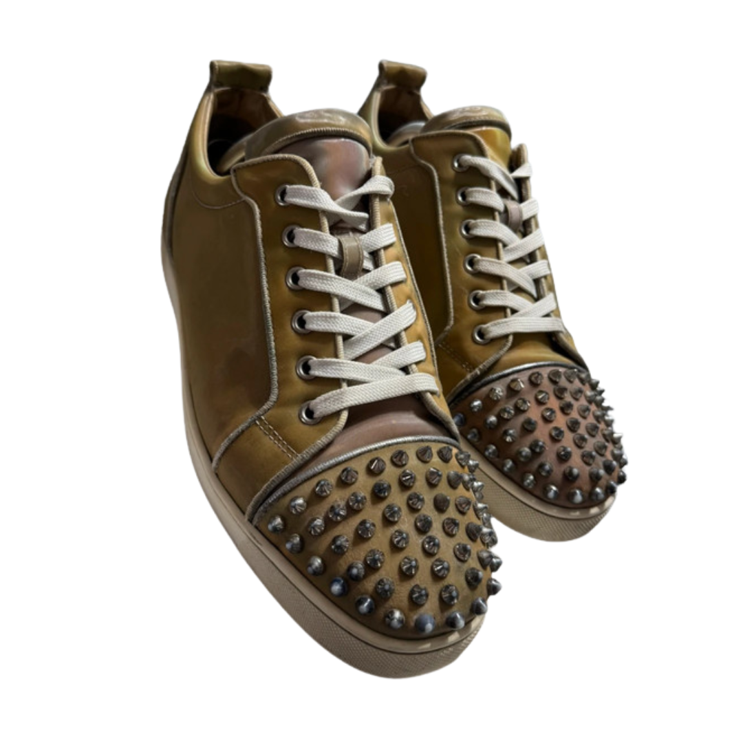 Christian Louboutin Louis Junior Spike Sneakers (Khaki)