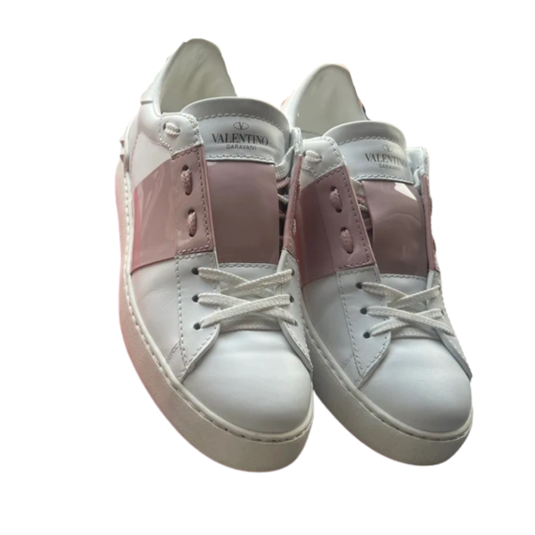 Valentino Garavani Open Sneakers (Patent Pink) (Womens)
