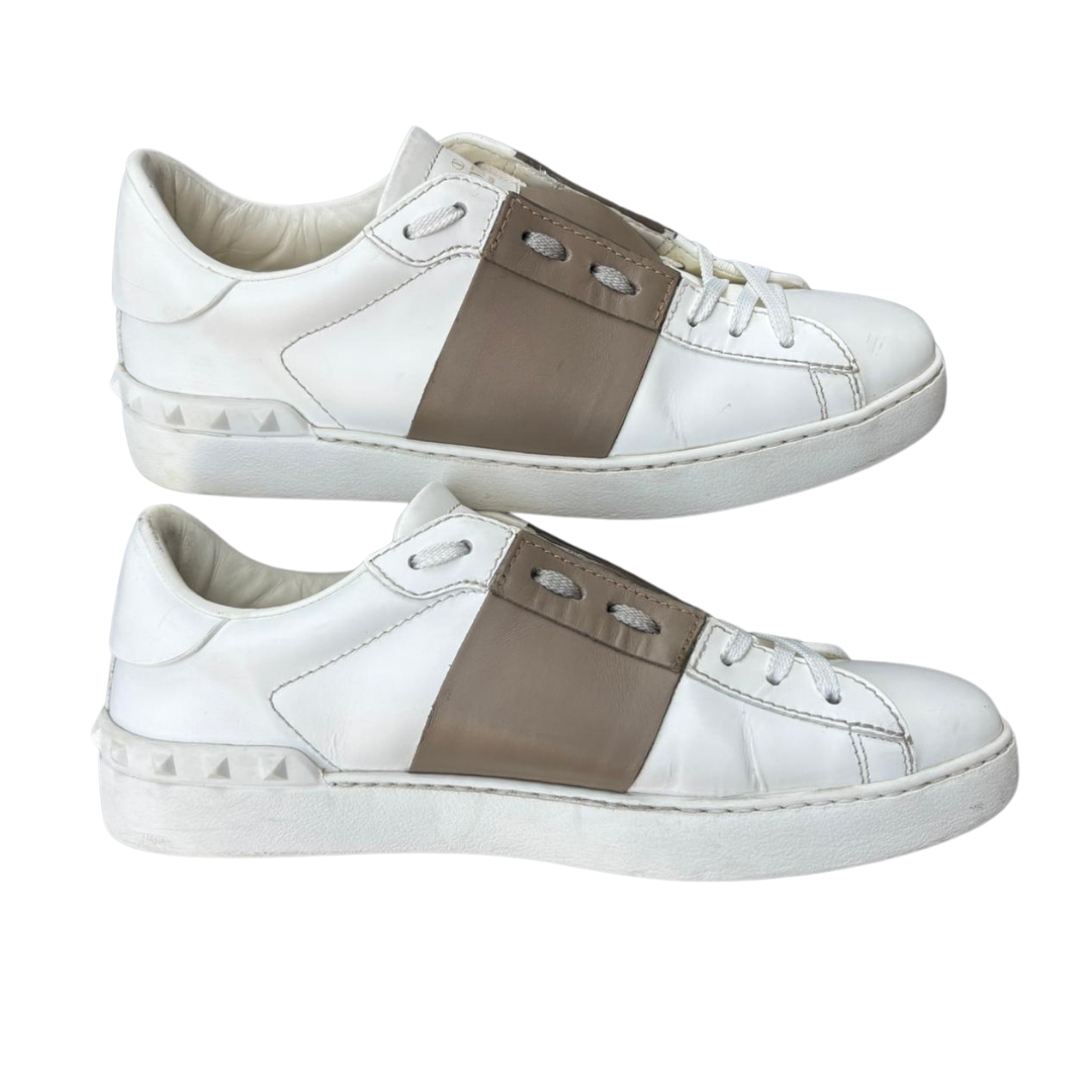 Valentino Garavani Open Sneakers (White Brown)