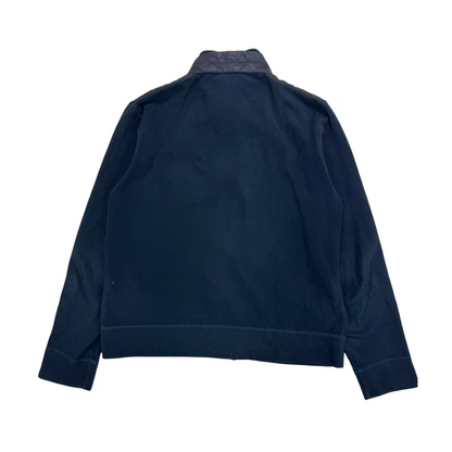 Moncler Maglia Fleece Cardigan Jacket (Navy)