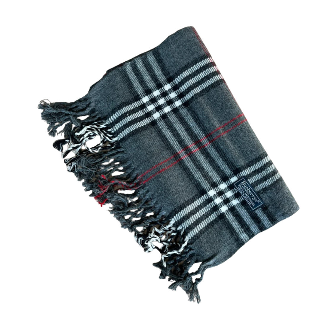 Burberry Scarf (Dark Grey) (Vintage)