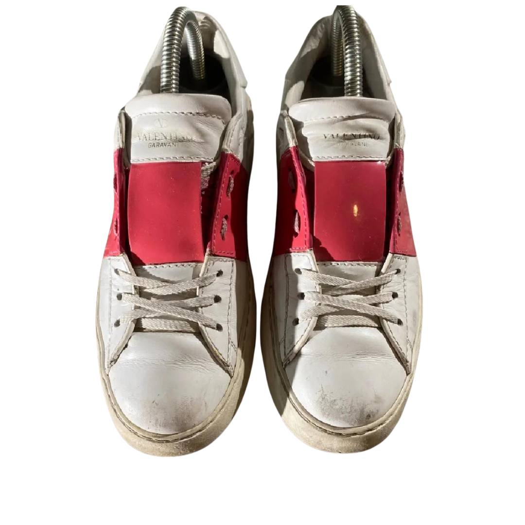 Valentino Garavani Open Sneakers (White Pink) (Womens)