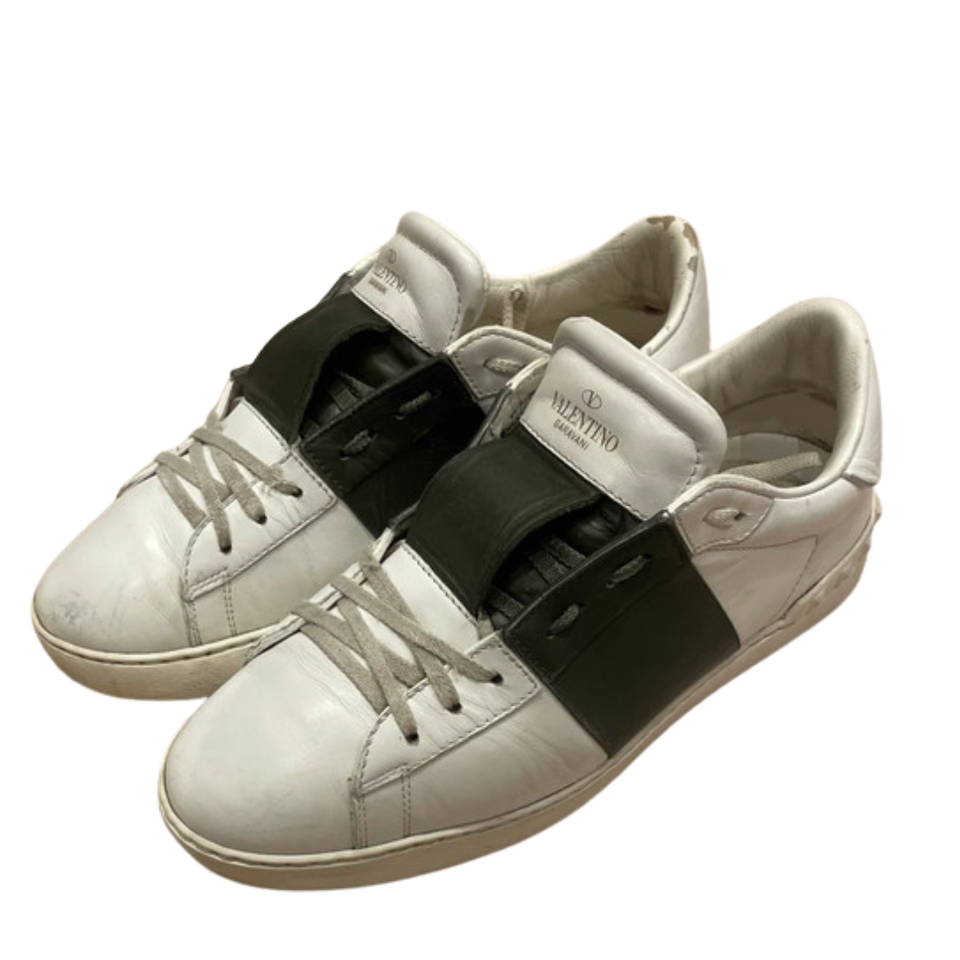 Valentino Garavani Open Sneakers (White, Black)