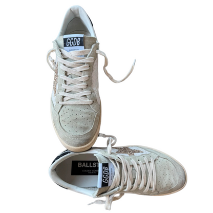 Golden Goose Ballstar Sneakers (White Black) (Womens)