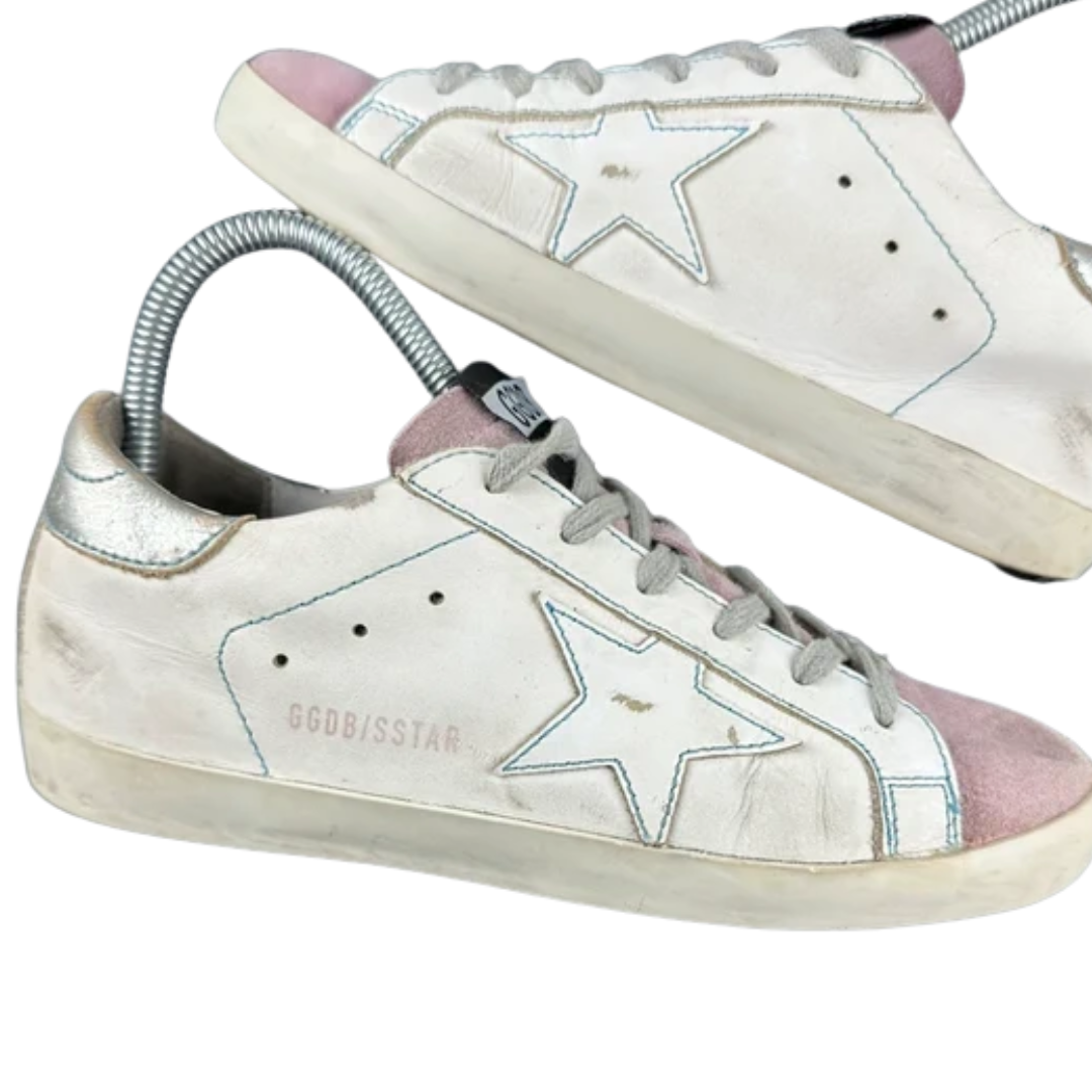 Golden Goose Superstar Sneakers (White Pink) (Women's)