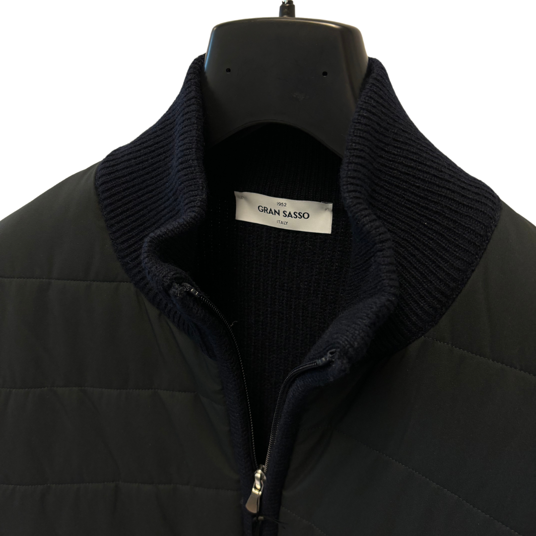 Gran Sasso Padded Cardigan (Navy) (New)