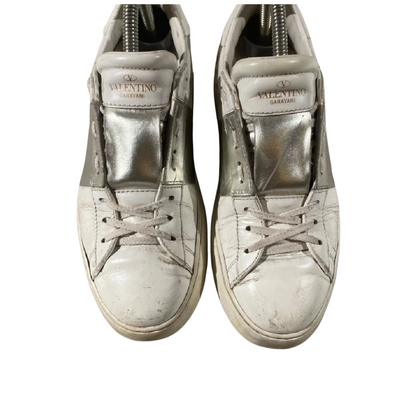 Valentino Garavani Open Sneakers (White Silver) (Womens)