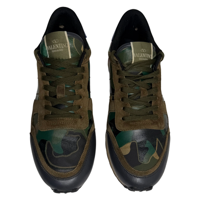 Valentino Camouflage Rockrunner Sneaker (Geen & Red)