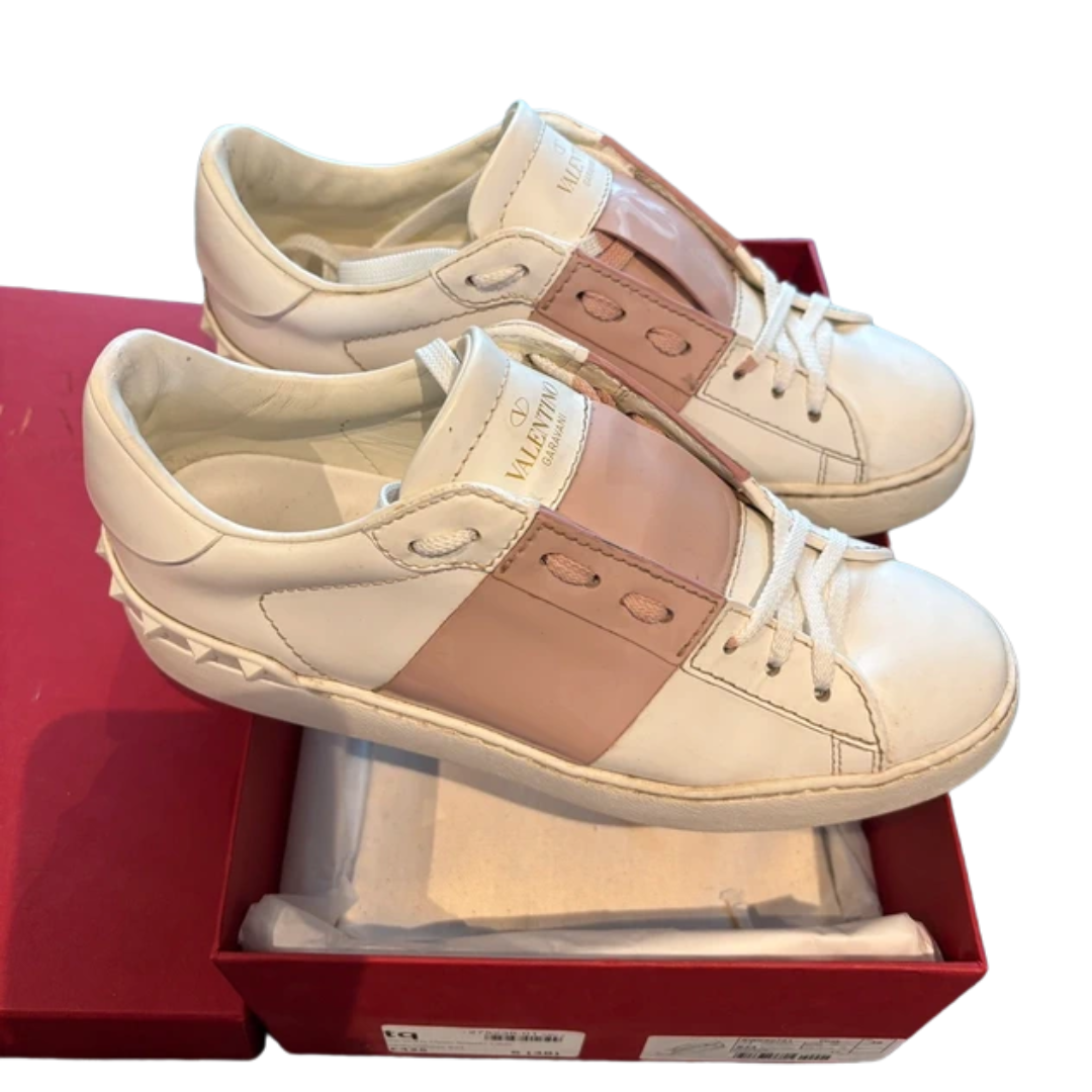 Valentino Garavani Open Sneakers (White Gold) (Women's)