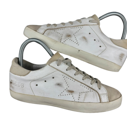 Golden Goose Superstar Sneakers (White Beige) (Women's)
