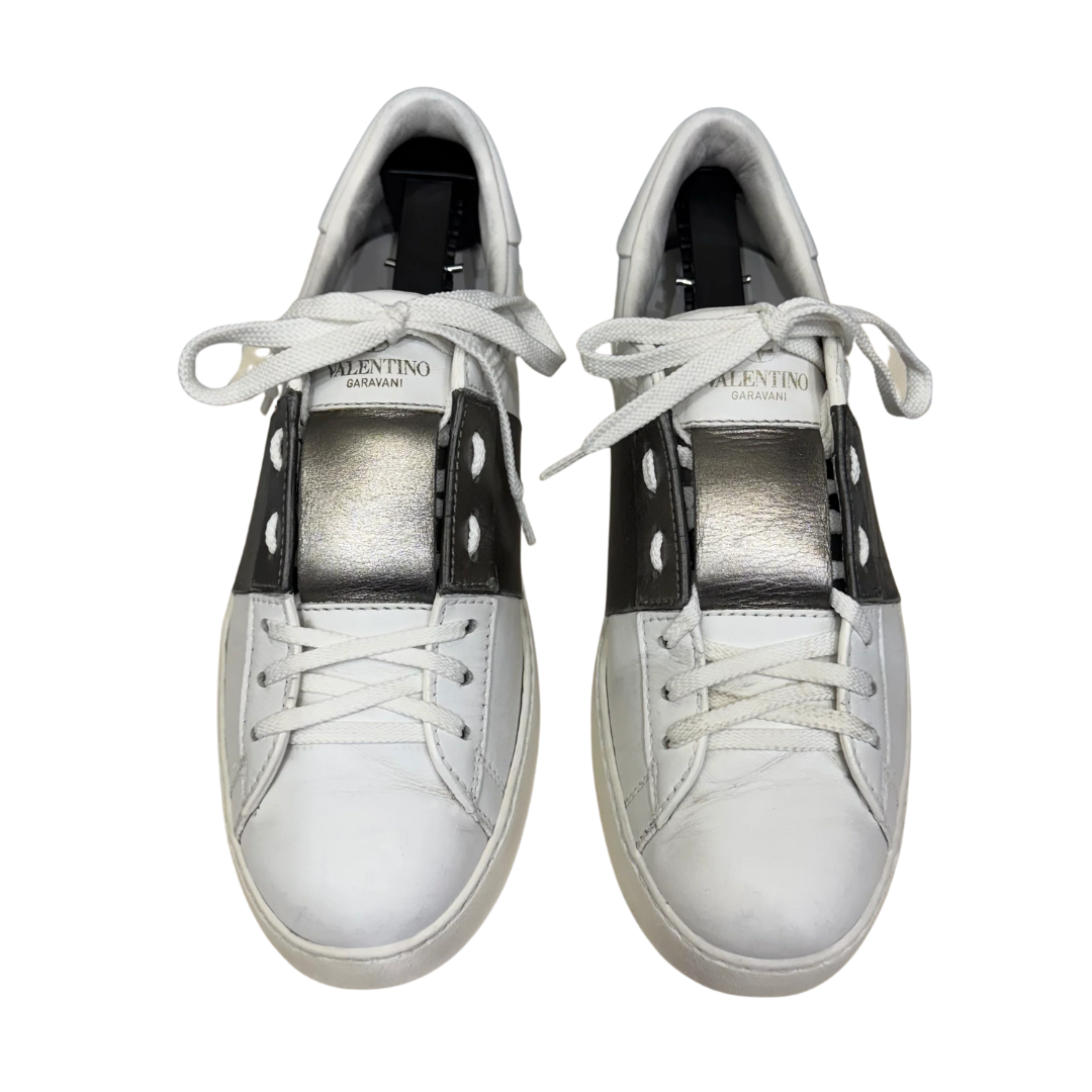 Valentino Garavani Open Sneakers (White Bronze) (Women's)