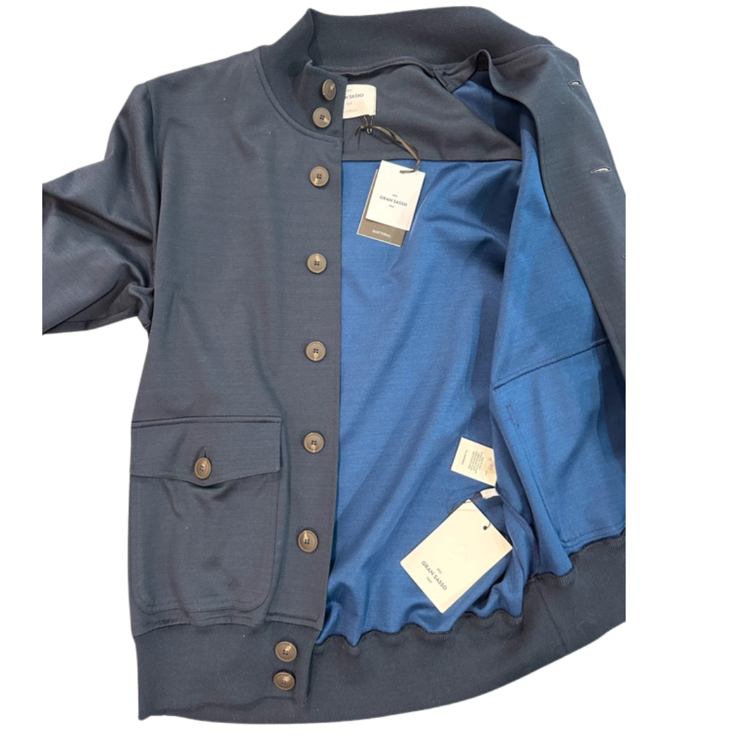 Gran Sasso Cardigan Jacket (Navy) (New)