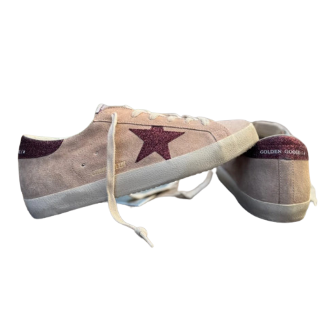 Golden Goose Superstar Suede Sneakers (Pink) (New) (Womens)