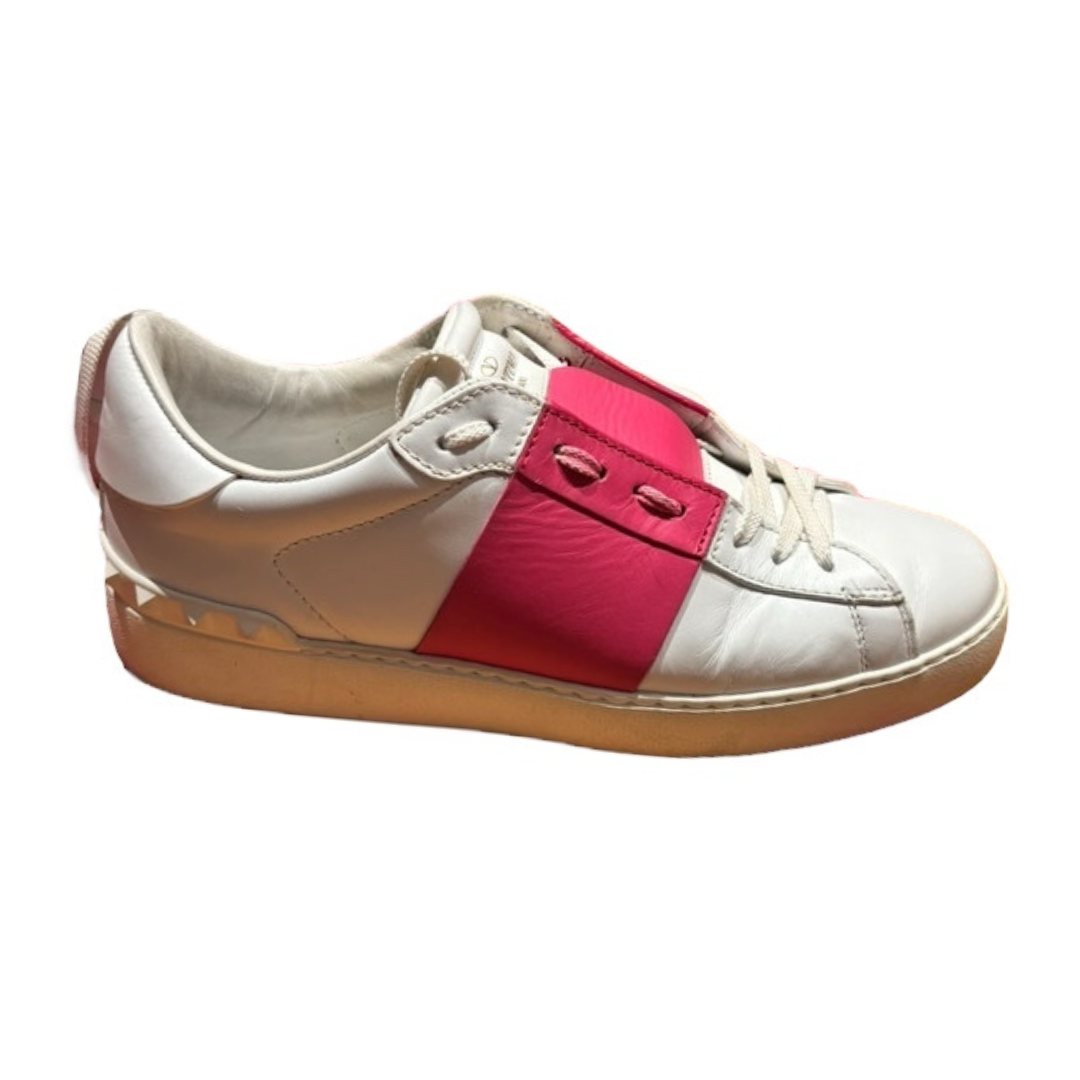 Valentino Garavani Open Sneakers (White Pink) (Womens)