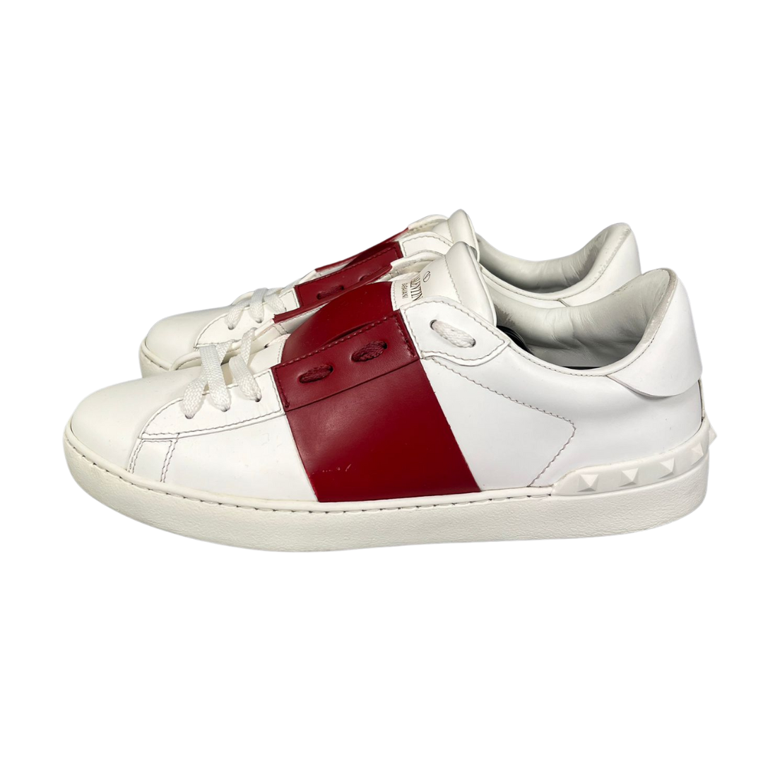 Valentino Garavani Open Sneakers (White Red)