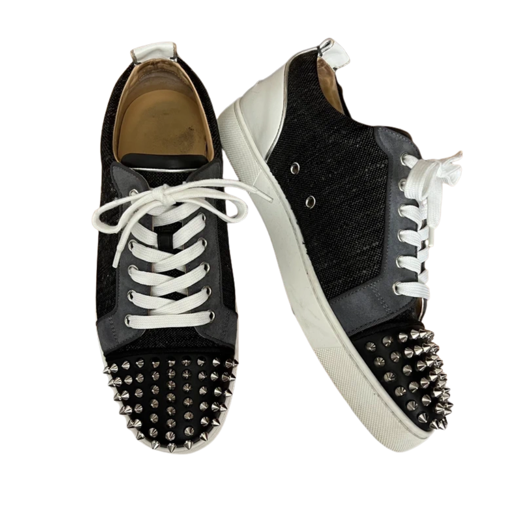 Christian Louboutin Louis Junior Spike Sneakers (Black)