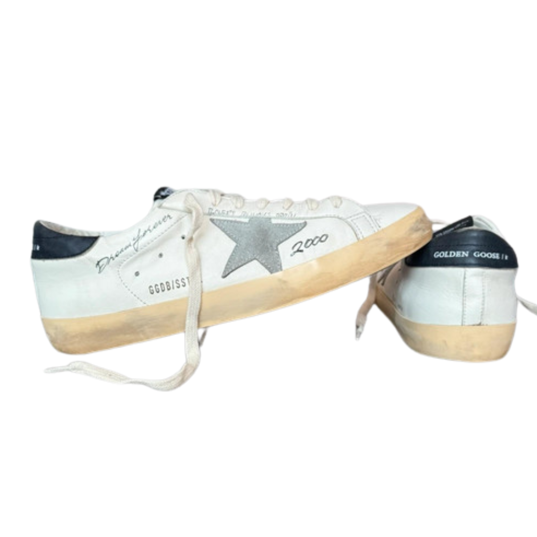 Golden Goose Superstar Limited Edition Sneakers (White Black)