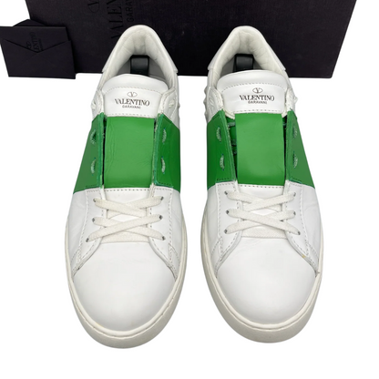 Valentino Garavani Open Sneakers (White Green)