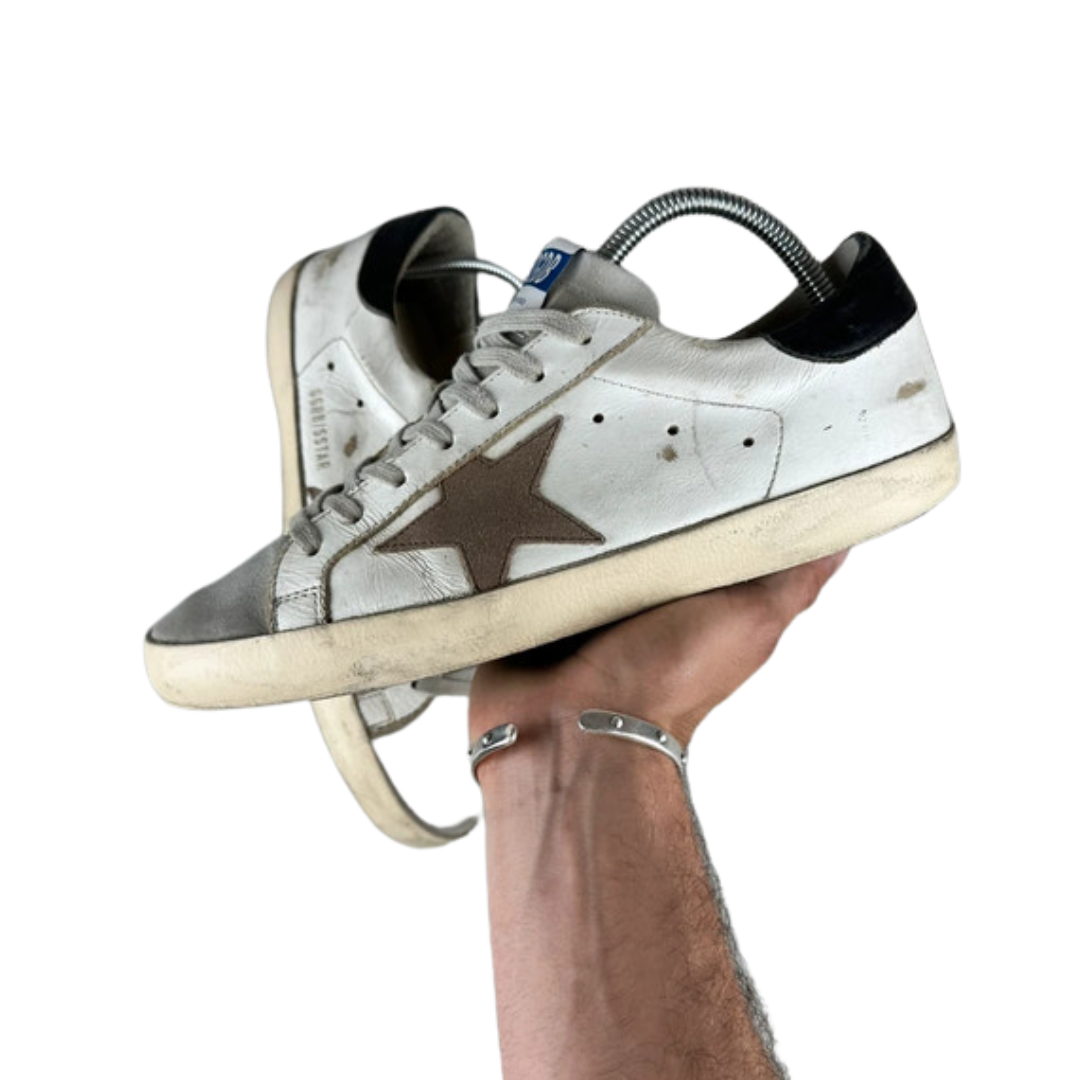 Golden Goose Superstar Sneakers (White Black) (Womens)