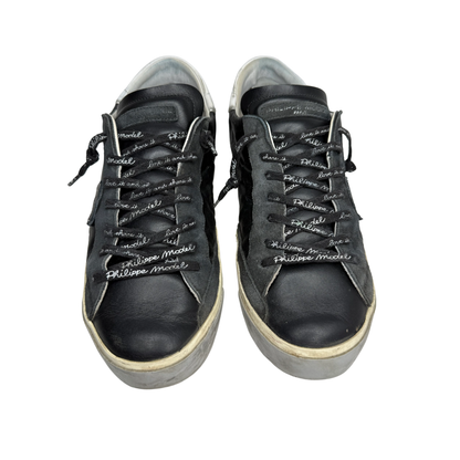 Philippe Model Prsx Low Suede Sneakers (Black Silver)