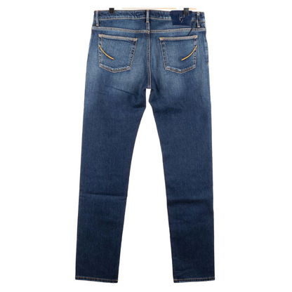 Handpicked Ravello Distressed Slim Fit Jeans (Navy) (New)