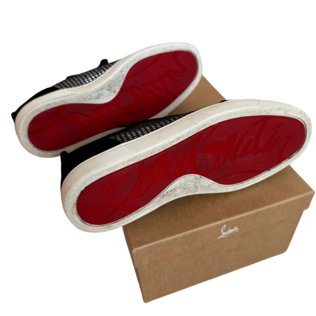 Christian Louboutin Louis Junior Spike Sneakers (Black)