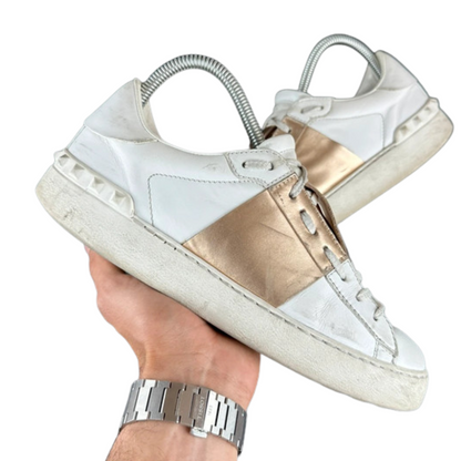 Valentino Garavani Open Sneakers (White Gold) (Women's)