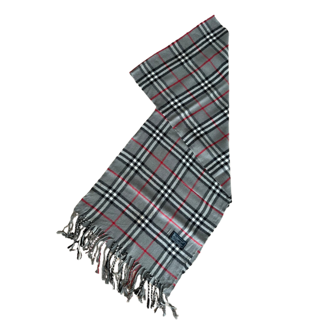 Burberry Scarf (Grey) (Vintage)