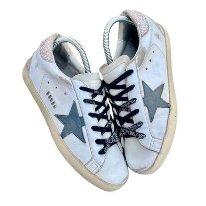 Golden Goose Superstar Sneakers (Pink Heel) (Women's)
