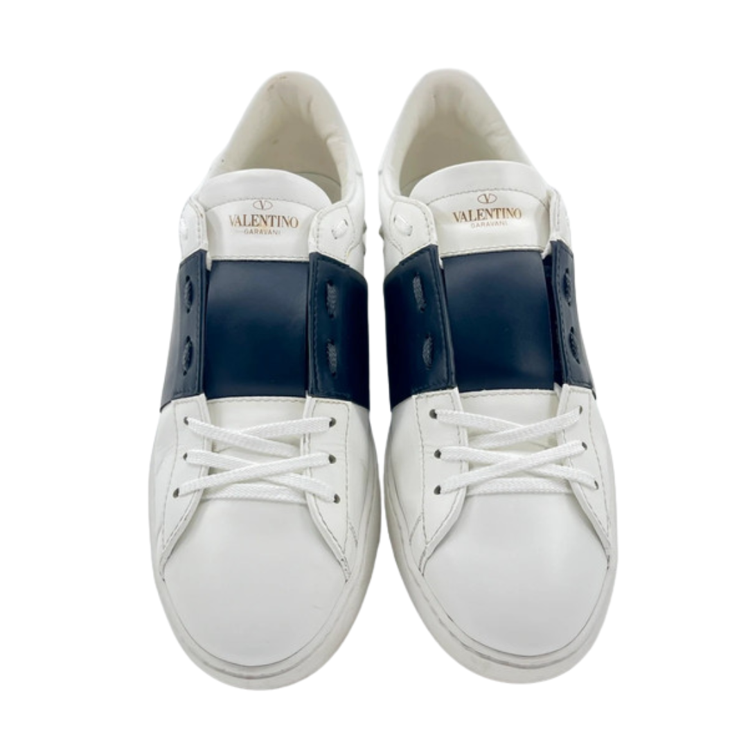 Valentino Garavani Open Sneakers (White Navy)